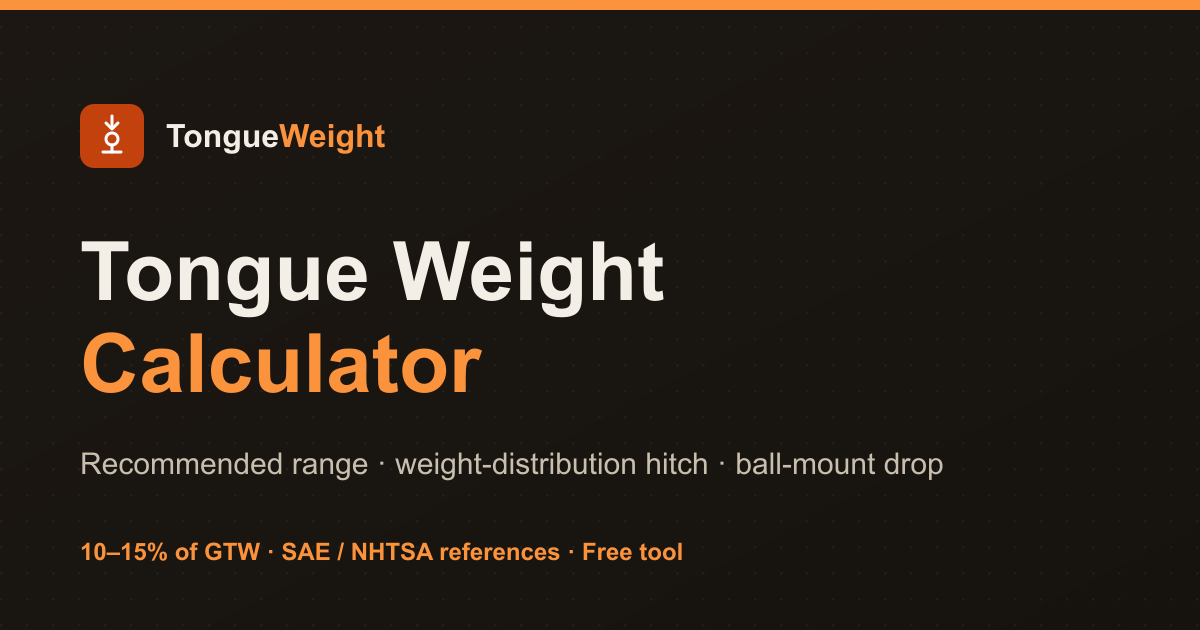 Torque Label Hitch Ball Size & Torque Chart — Tongue Weight Calculator